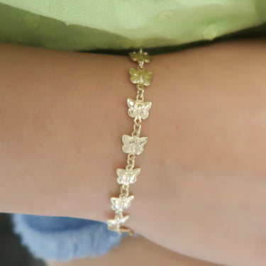 Gold Butterfly Link Bracelet